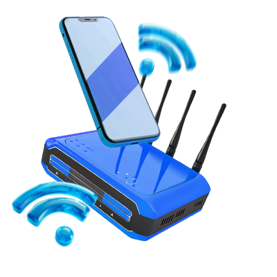 Modem e celular Palmasnet